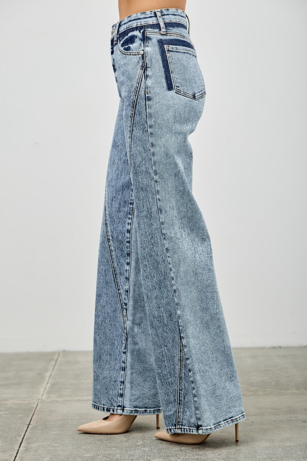 High Rise Relaxed Straight With Seam Detail - Crowned Energy CO.