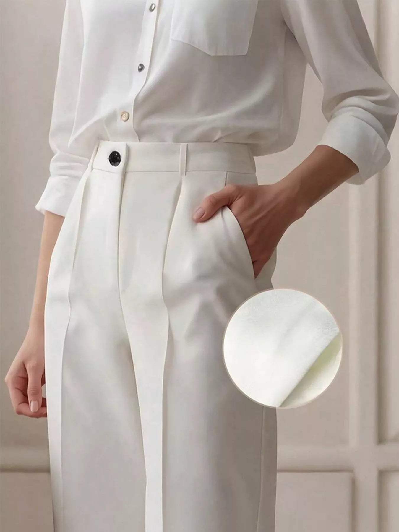 High - Waisted Wide Leg Pants - Crowned Energy CO.