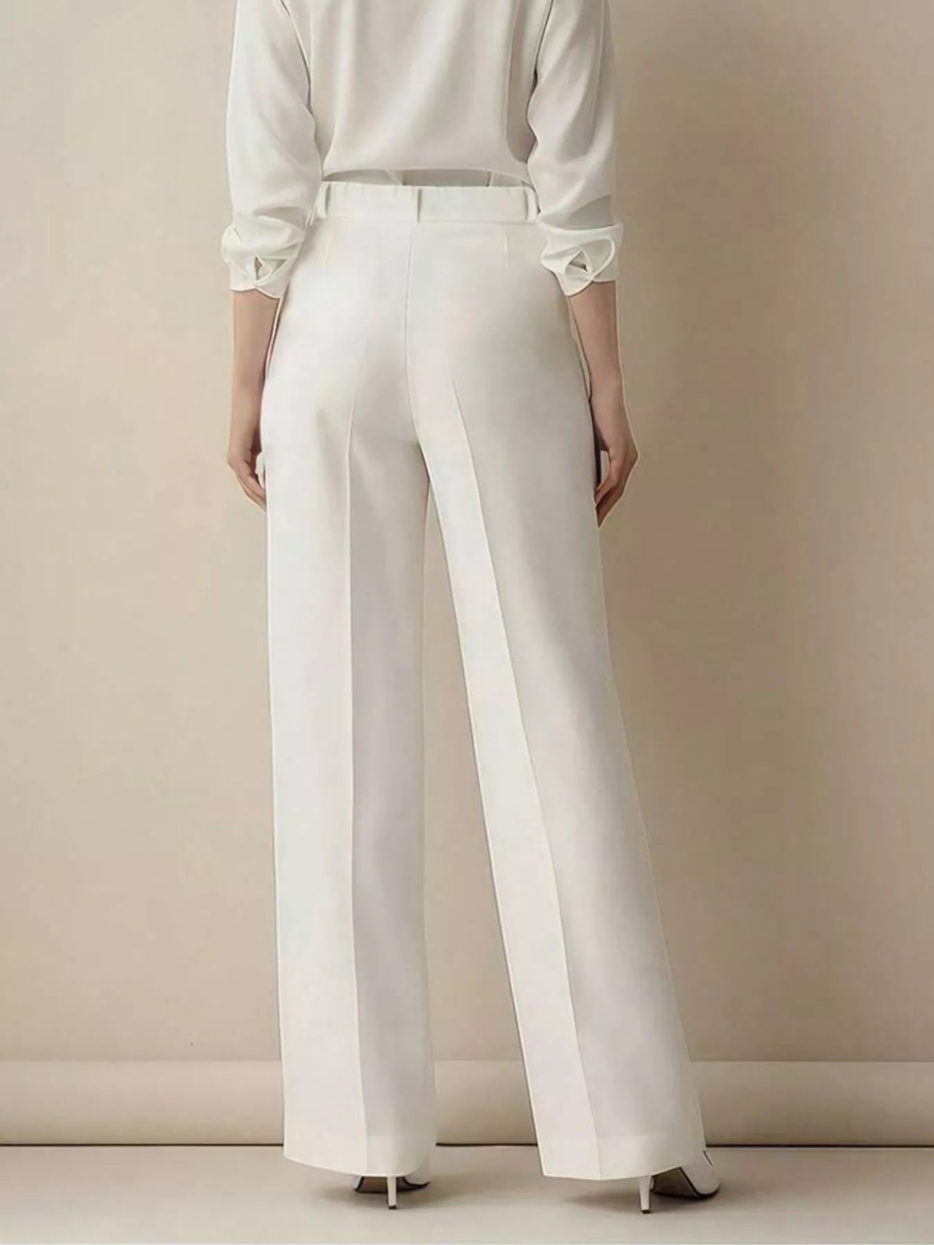 High - Waisted Wide Leg Pants - Crowned Energy CO.