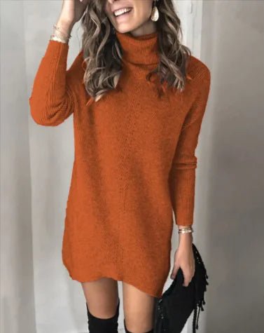 Hollow Knit Sweater Dress - Crowned Energy CO.