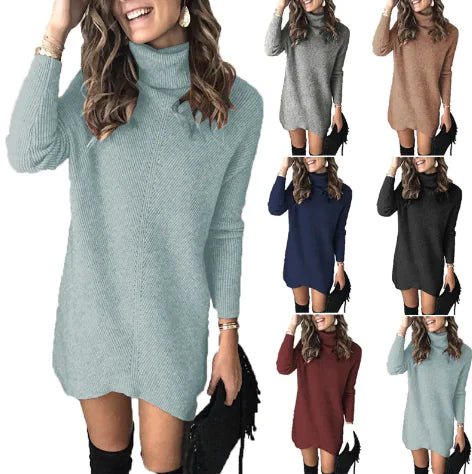 Hollow Knit Sweater Dress - Crowned Energy CO.