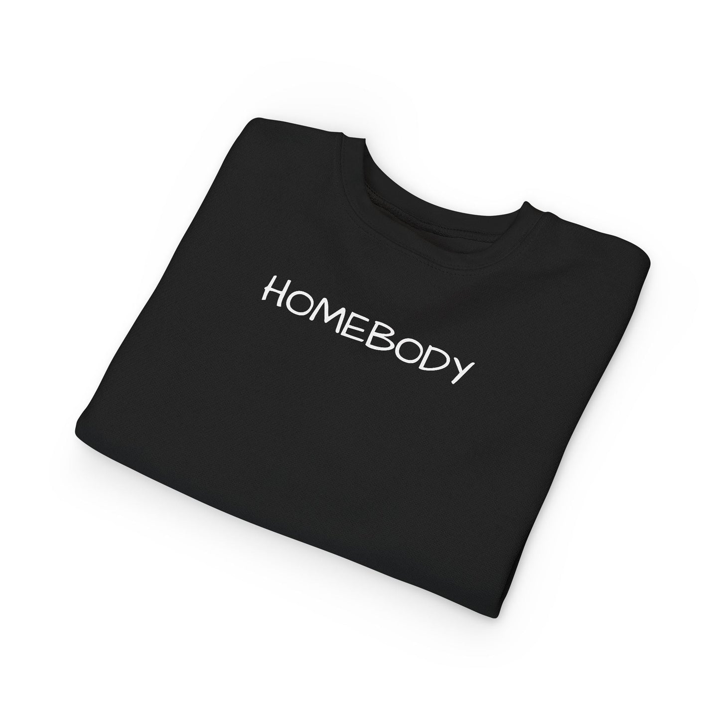 Homebody Toddler Sweatshirt — Cozy Kids Crewneck with 'HOMEBODY' Print - Crowned Energy CO.