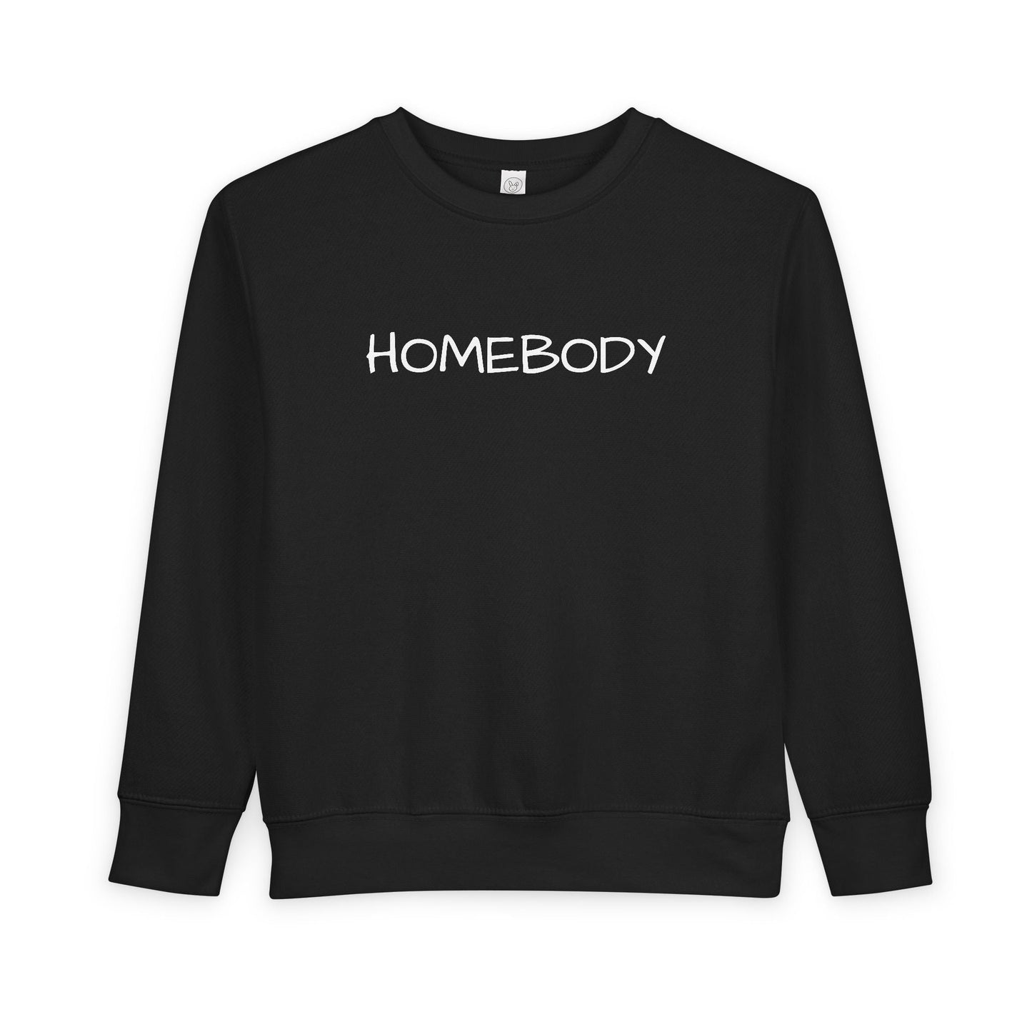 Homebody Toddler Sweatshirt — Cozy Kids Crewneck with 'HOMEBODY' Print - Crowned Energy CO.