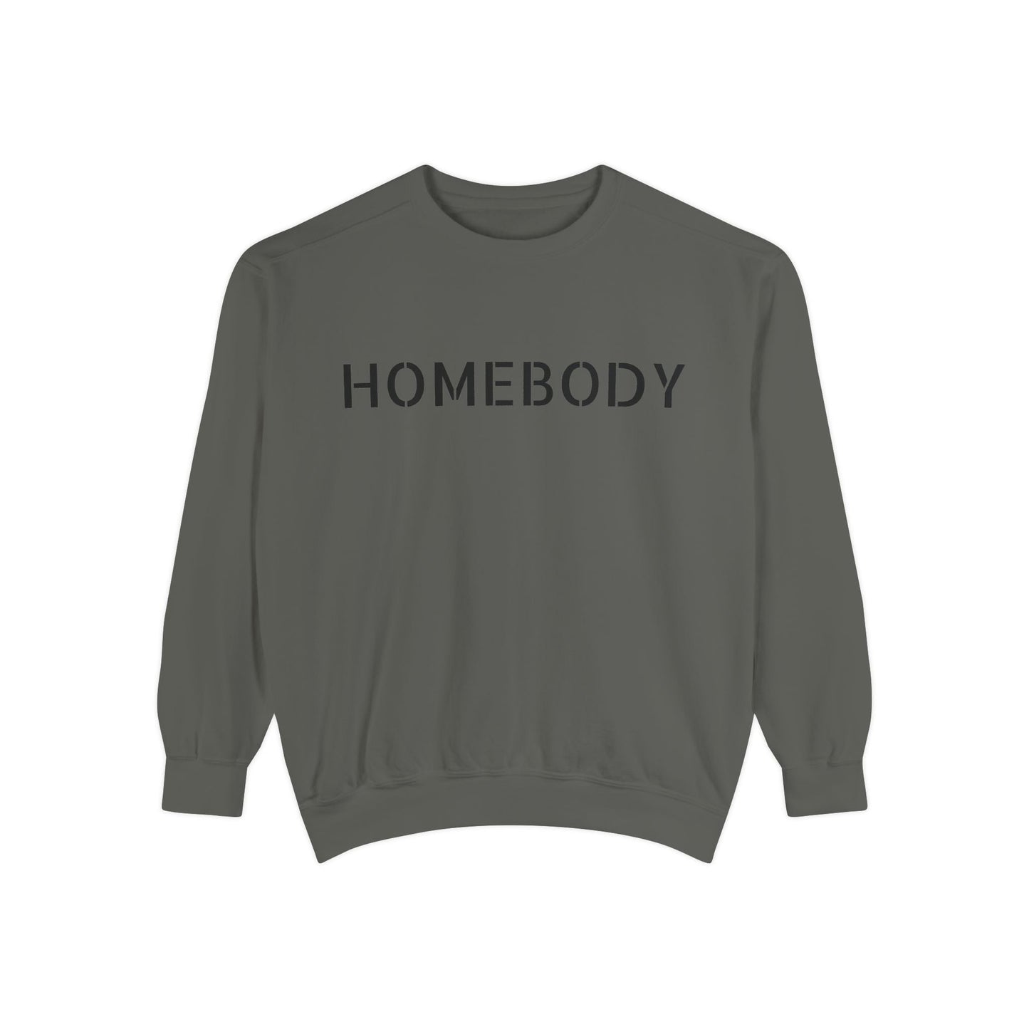 Crowned Energy CO. Pepper / S Printify Sweatshirt Homebody Unisex Garment-Dyed Sweatshirt - Cozy Comfort for Relaxing Days