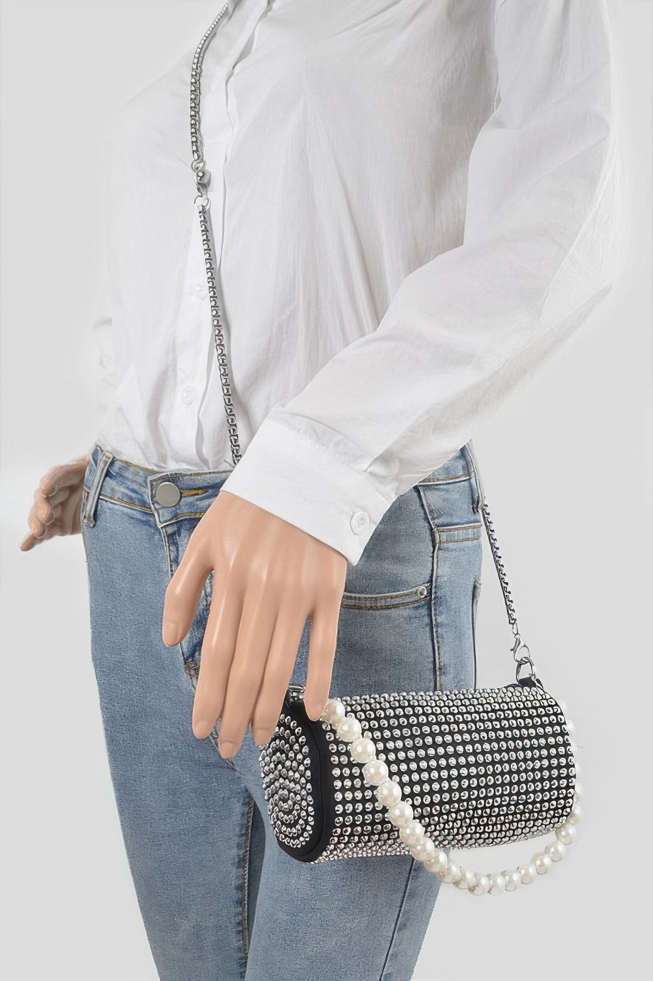 Hotfix Tube Pearl Handle Bag - Crowned Energy CO.