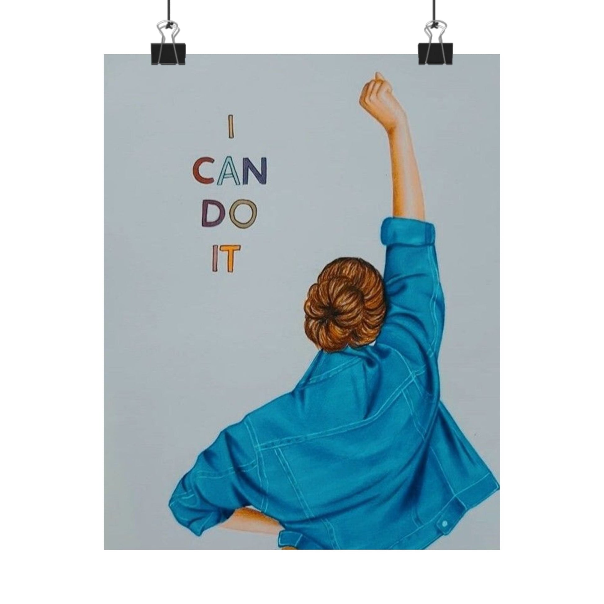 Crowned Energy CO. 8" x 10" / Matte Printify Poster "I Can Do It" Motivational Wall Art – Inspirational Quote Poster – 8x10 Matte Print