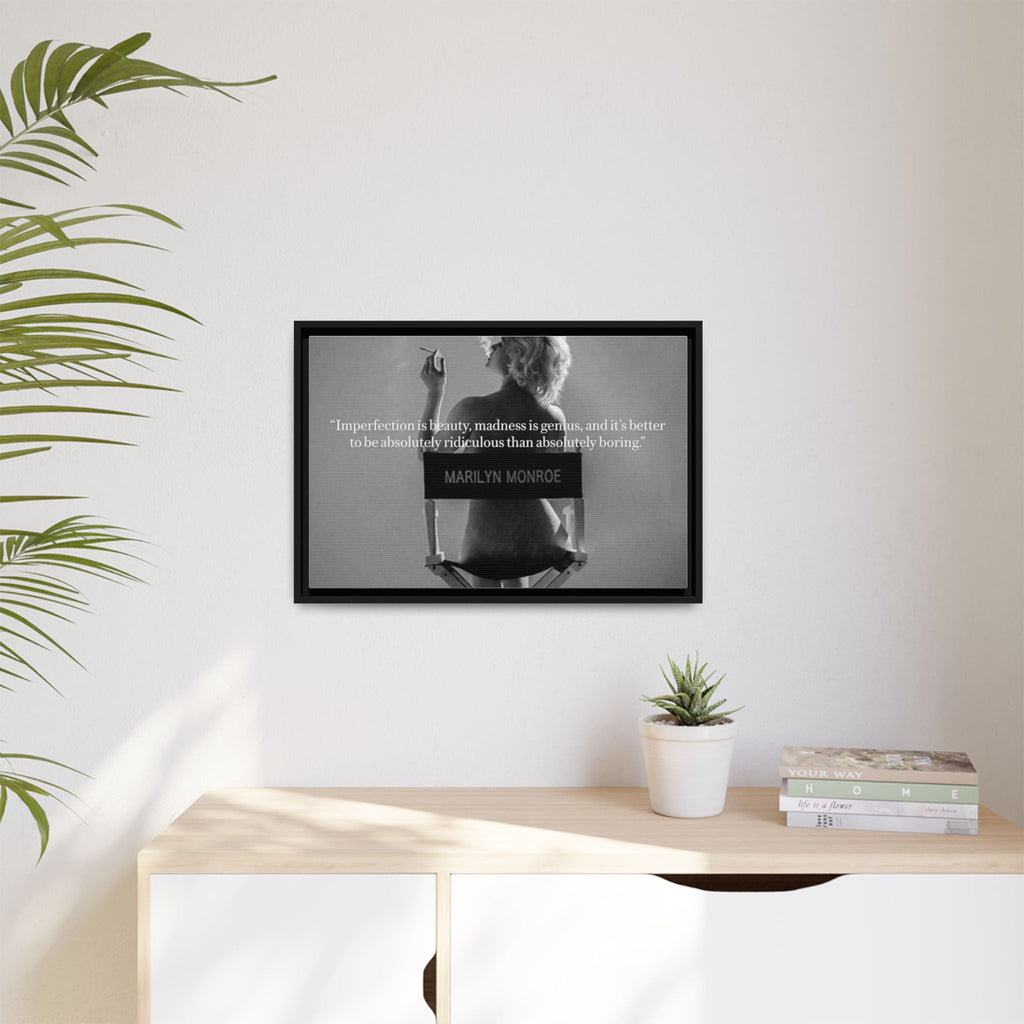 Inspirational Framed Canvas Art - Marilyn Monroe Quote Wall Decor, Home Decor, Office Art, Gift Idea, Motivational - Goddess Vibes