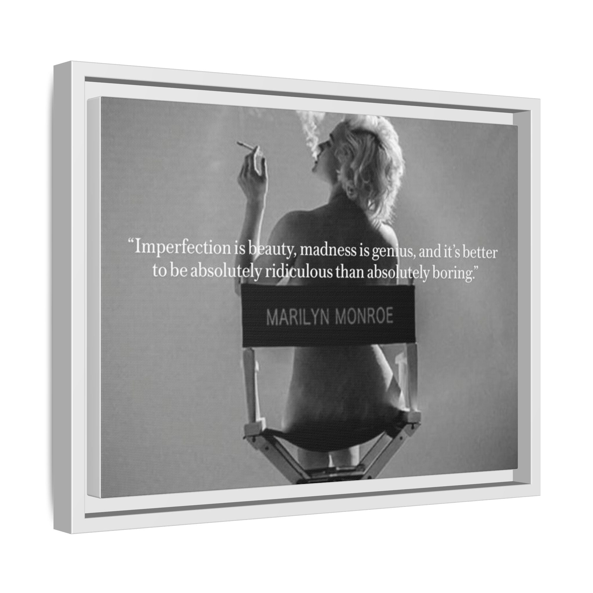 Inspirational Framed Canvas Art - Marilyn Monroe Quote Wall Decor, Home Decor, Office Art, Gift Idea, Motivational - Goddess Vibes