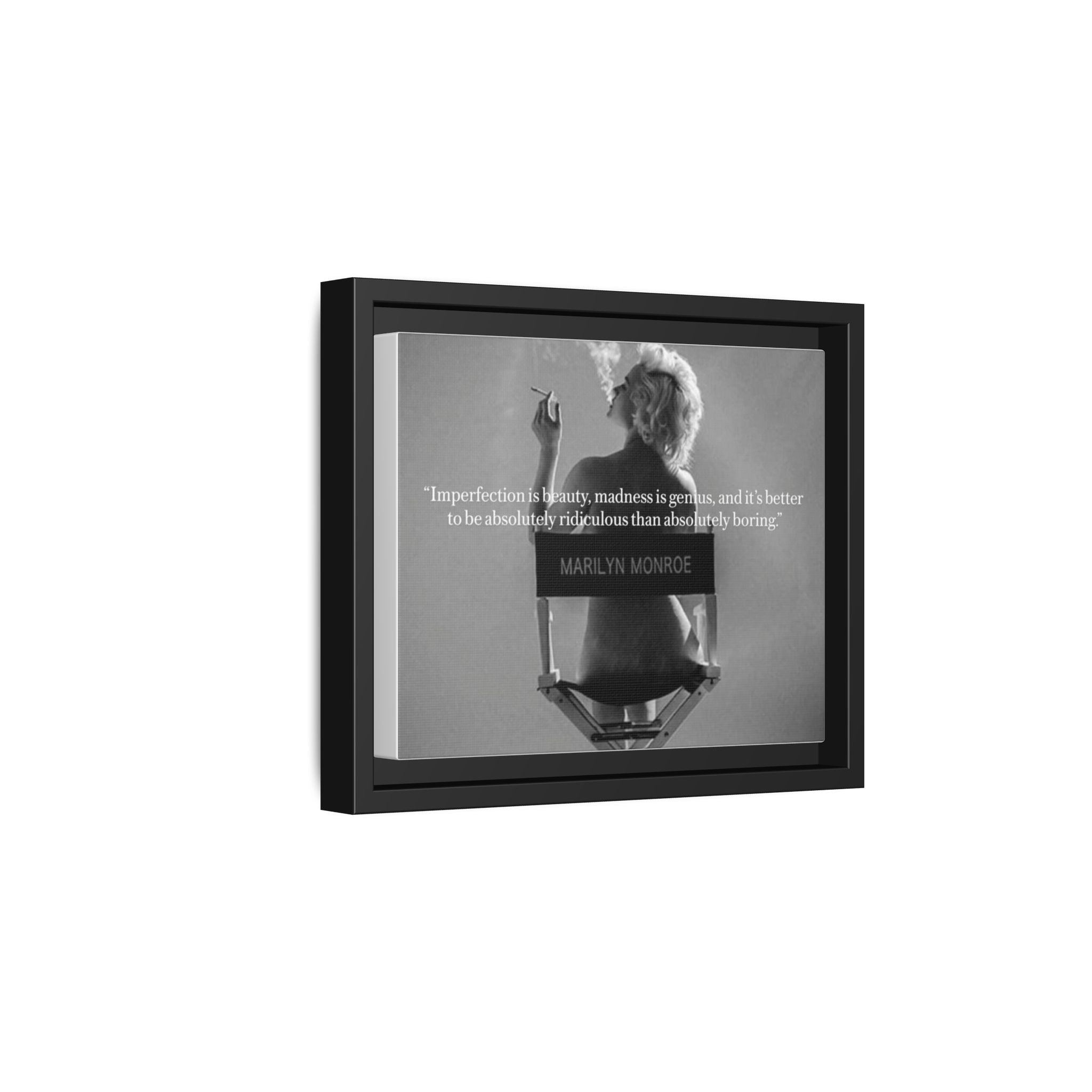 Inspirational Framed Canvas Art - Marilyn Monroe Quote Wall Decor, Home Decor, Office Art, Gift Idea, Motivational - Goddess Vibes