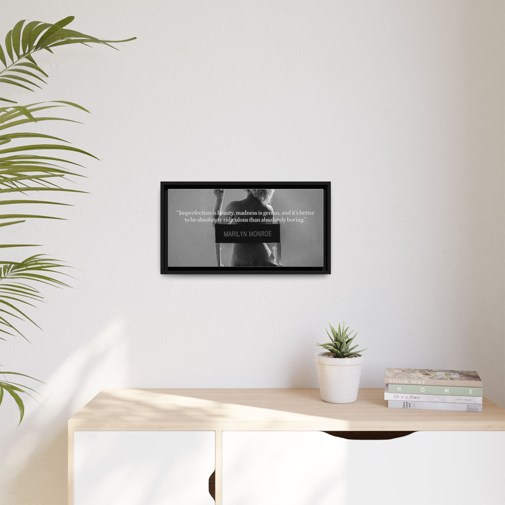 Inspirational Framed Canvas Art - Marilyn Monroe Quote Wall Decor, Home Decor, Office Art, Gift Idea, Motivational - Goddess Vibes