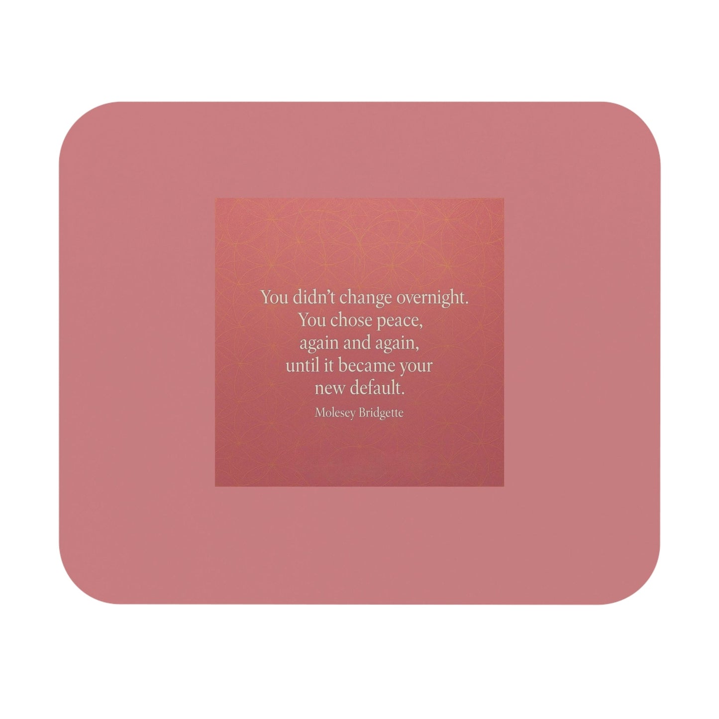 Crowned Energy CO. 9" × 8" / Rectangle Printify Home Decor Inspirational Pink Mouse Pad – Desk & Office Decor