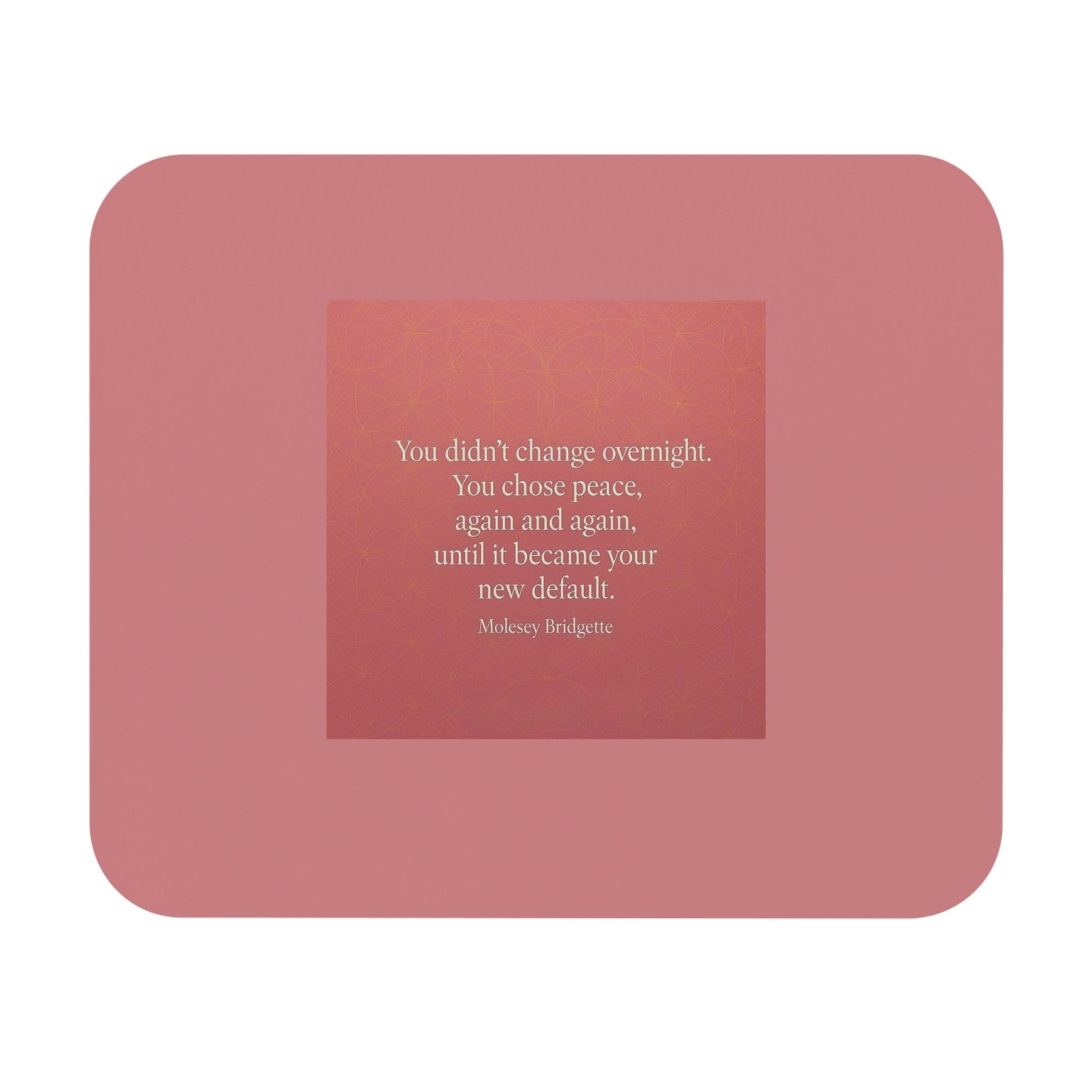 Crowned Energy CO. 9" × 8" / Rectangle Printify Home Decor Inspirational Pink Mouse Pad – Desk & Office Decor