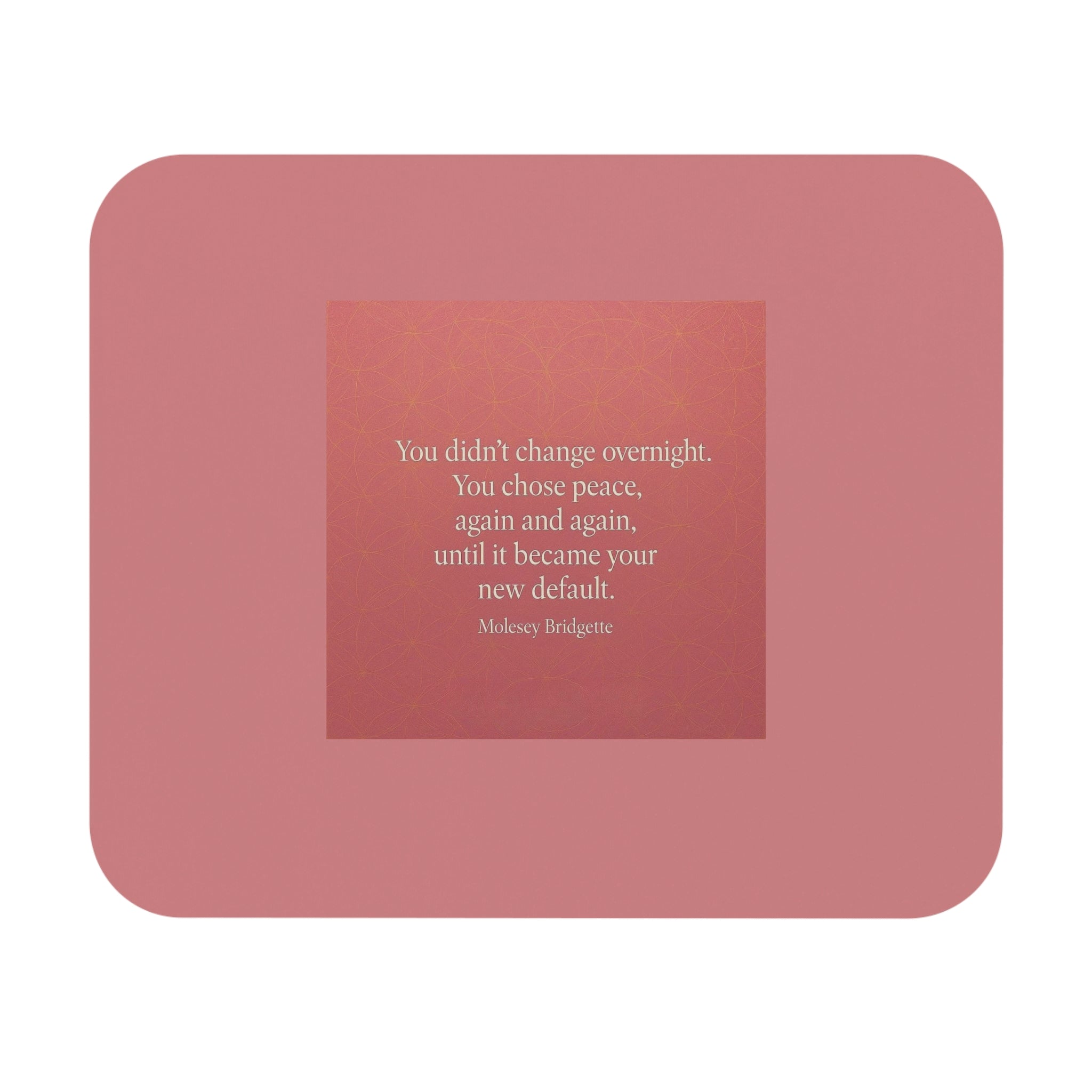 Crowned Energy CO. 9" × 8" / Rectangle Printify Home Decor Inspirational Pink Mouse Pad – Desk & Office Decor