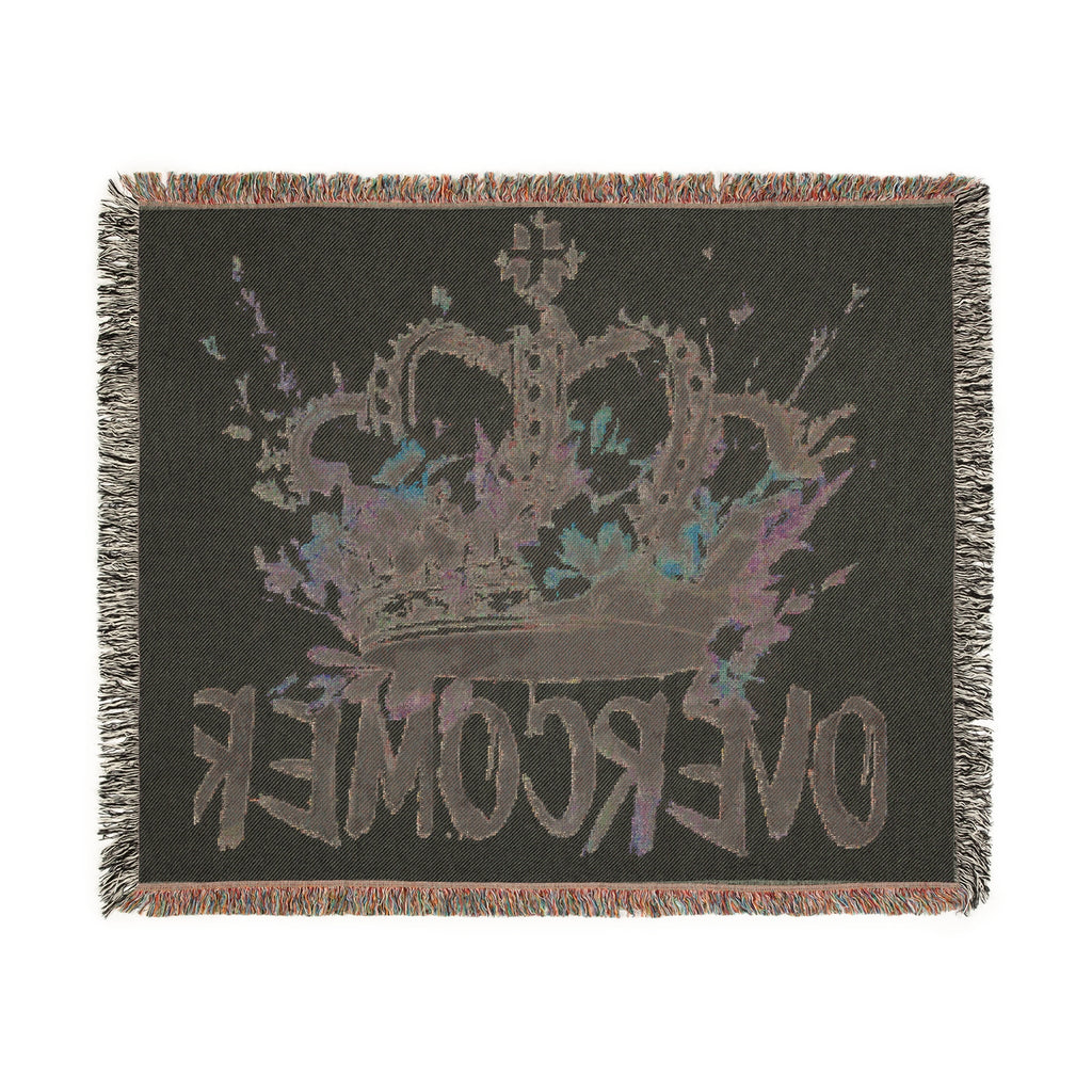 Crowned Energy CO. Artwork / 52'' × 37'' Printify Home Decor Inspirational Woven Blanket - Perfect Gift for Resilience and Comfort, Cozy Throw, Overcomer