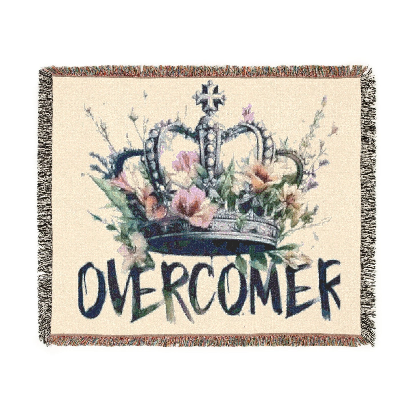 Crowned Energy CO. Artwork / 60" × 50" Printify Home Decor Inspirational Woven Blanket - Perfect Gift for Resilience and Comfort, Cozy Throw, Overcomer
