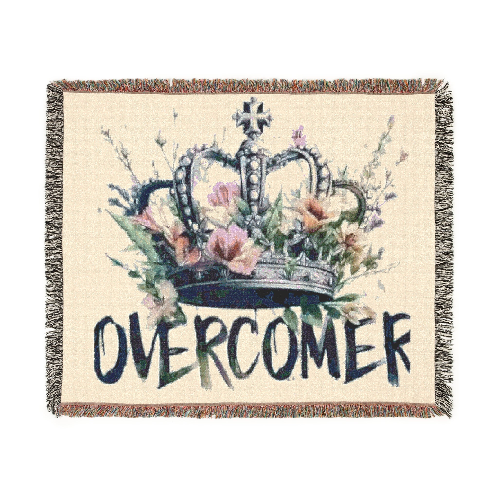 Crowned Energy CO. Artwork / 60" × 50" Printify Home Decor Inspirational Woven Blanket - Perfect Gift for Resilience and Comfort, Cozy Throw, Overcomer