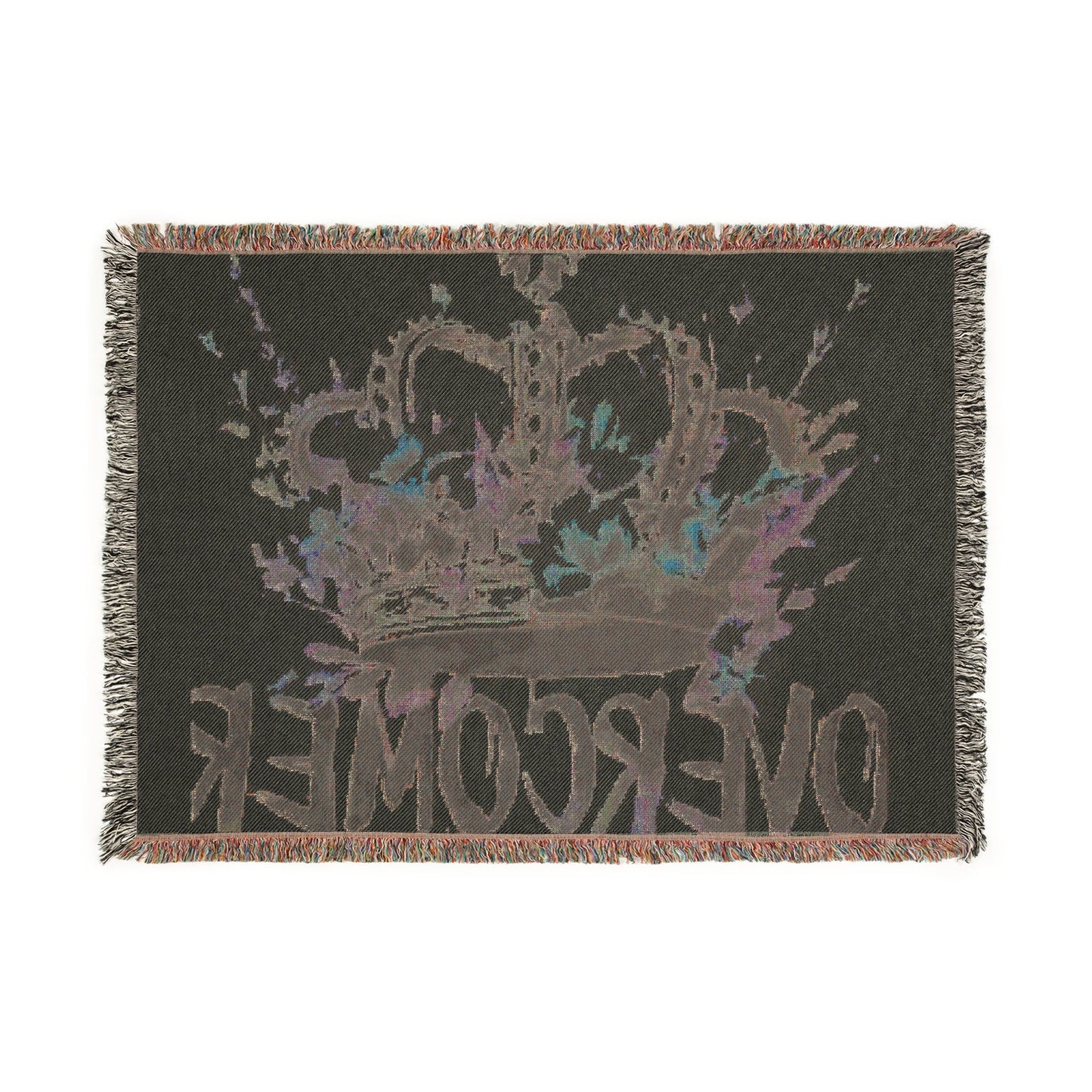 Crowned Energy CO. Artwork / 52'' × 37'' Printify Home Decor Inspirational Woven Blanket - Perfect Gift for Resilience and Comfort, Cozy Throw, Overcomer