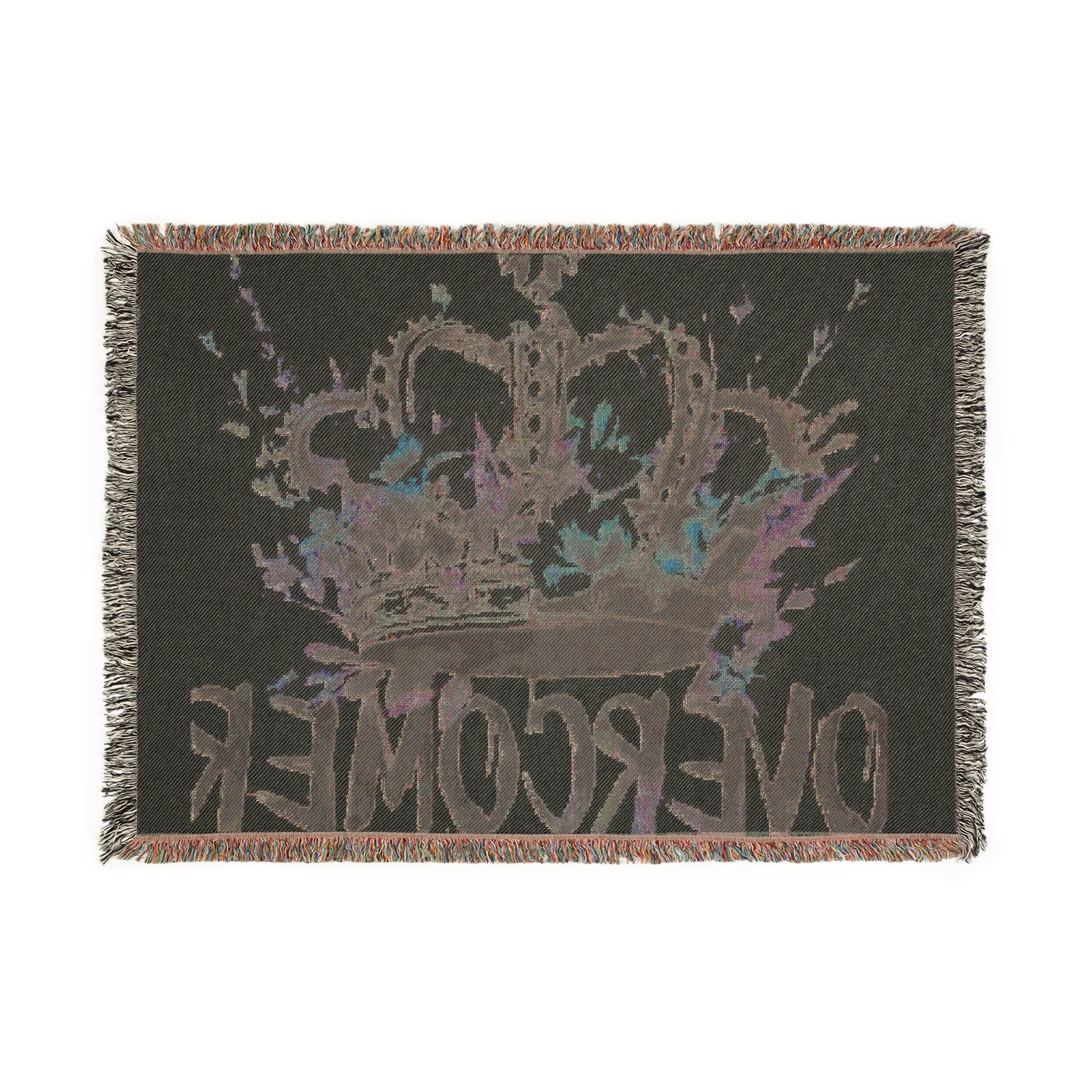 Crowned Energy CO. Artwork / 52'' × 37'' Printify Home Decor Inspirational Woven Blanket - Perfect Gift for Resilience and Comfort, Cozy Throw, Overcomer