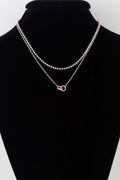 Crowned Energy CO. Gold Clear CCWHOLESALECLOTHING Necklaces Interlinked Ring Chain Necklace