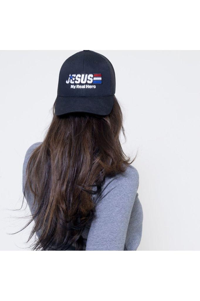 Jesus My Real Hero Hat - clearance - Crowned Energy CO.