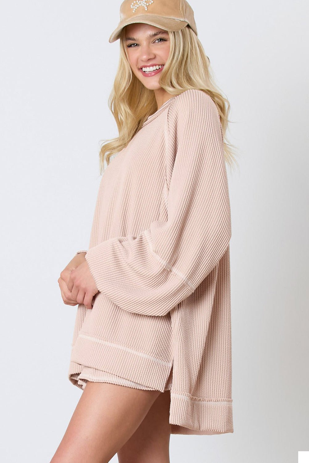 Crowned Energy CO. Jet Stream / S / 75%Polyester+20%Viscose+5%Elastane Dear-Lover Dropshipping Two Piece Sets/Two Piece Dresses Jet Stream Corded Lantern Sleeve Top High Waist Ruffled Mini Skirt Set