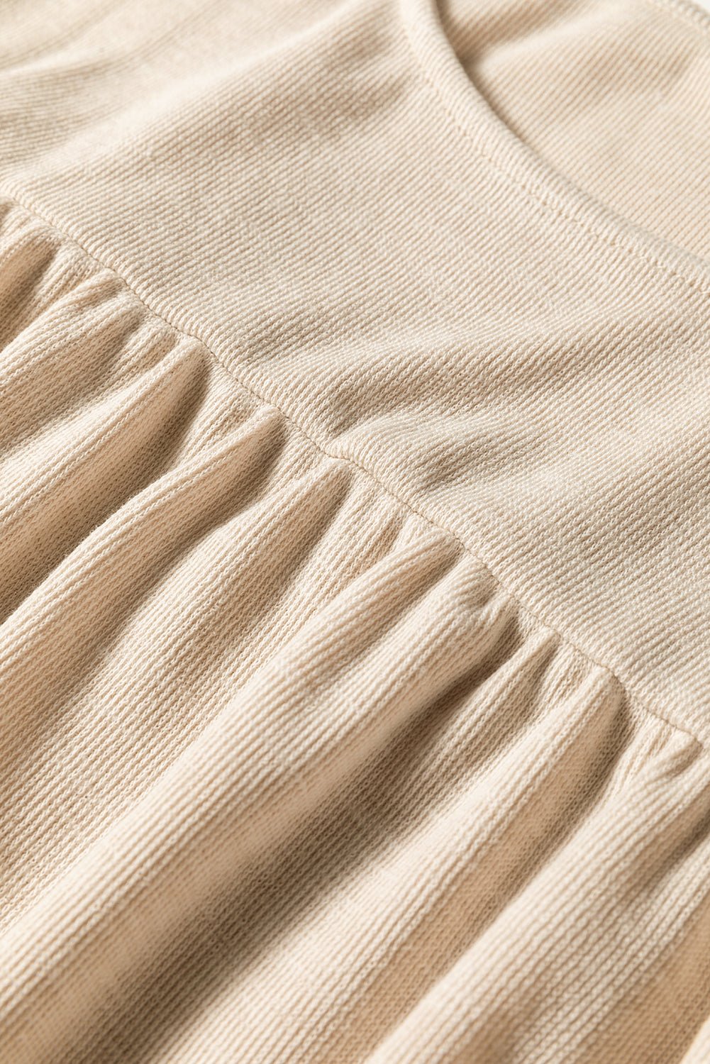 Jet Stream Textured Pleated Drop Shoulder Long Sleeve Knit Top - Crowned Energy CO.