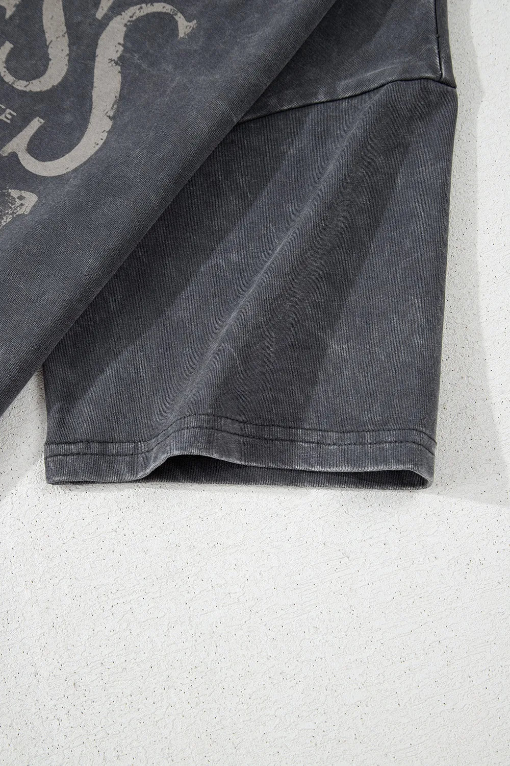 Crowned Energy CO. Dark Gray / S Trendsi T-Shirt Kindness Butterflies Graphic Mineral Wash Loose Tee