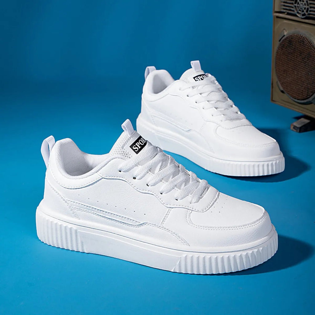 Lace Up Contrast Platform Sneakers - Crowned Energy CO.