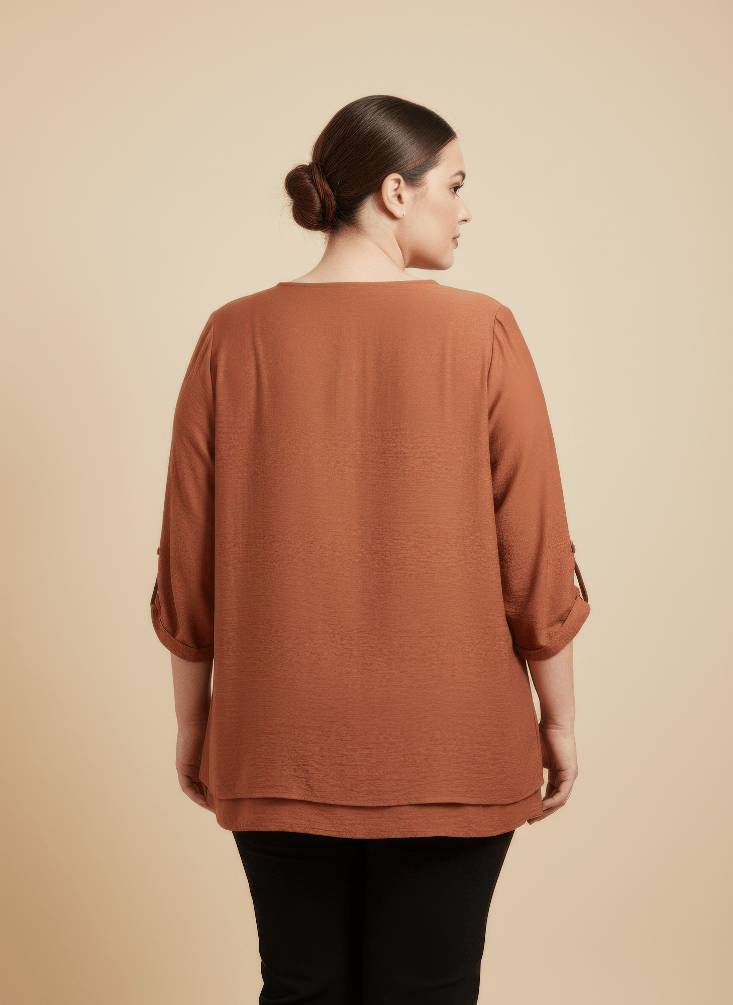 Lace Yoke Bell Sleeve Knit Tunic - Crowned Energy CO.