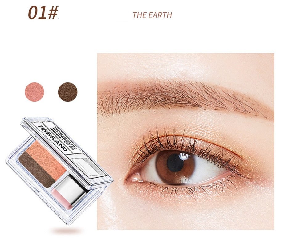 Crowned Energy CO. 2 style CCWHOLESALECLOTHING Accessories LAIKOU Double Color Eye Shadow Makeup Palette Glitter Palette Eyeshadow Pallete Waterproof Glitter Eyeshadow Shimmer Cosmetics