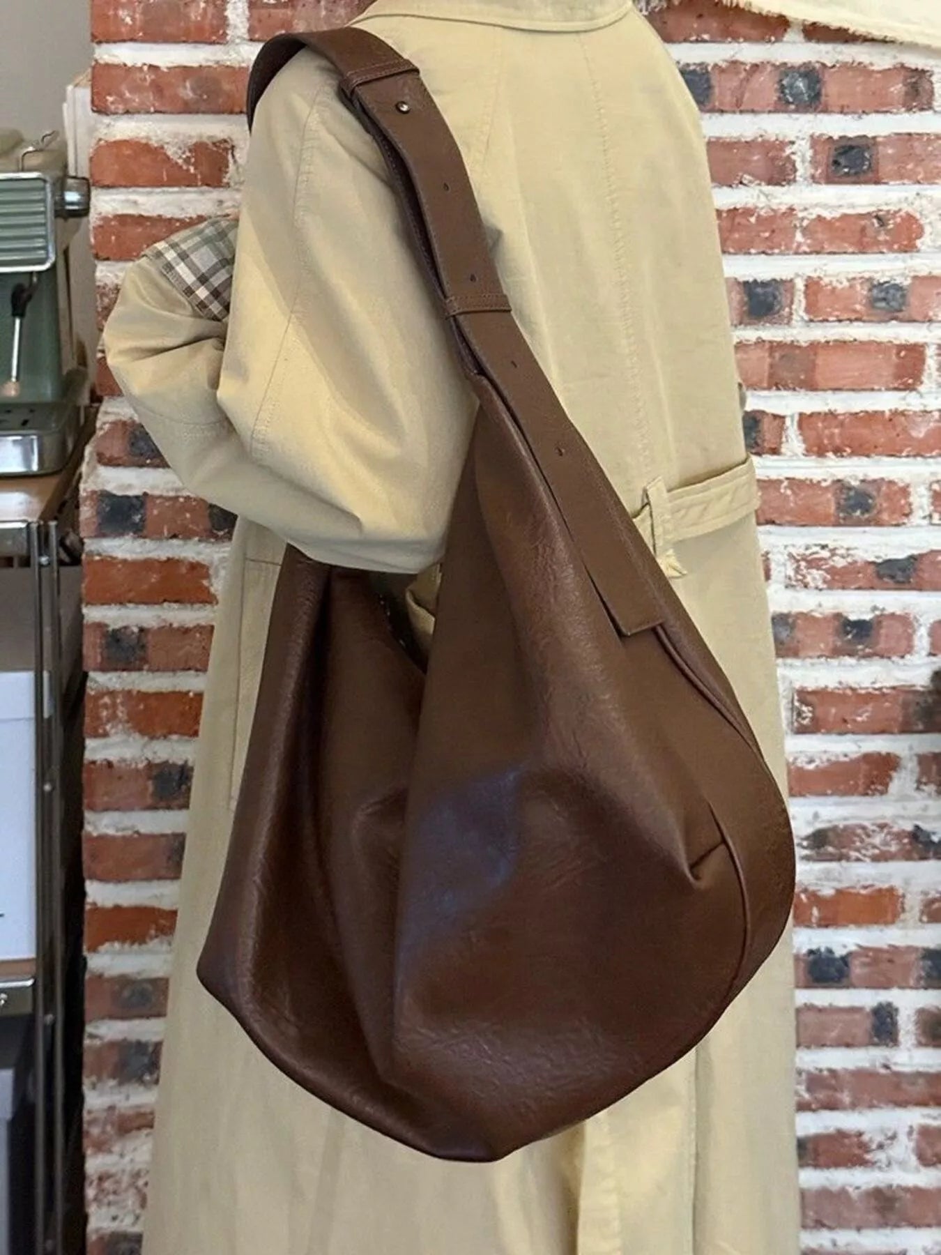 Large Capacity Faux Leather Tote Bag - Crowned Energy CO.