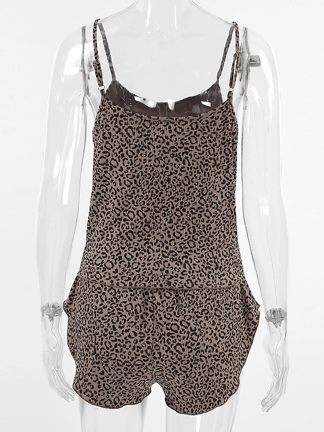Crowned Energy CO. Leopard / S Trendsi OUTFIT SET Leopard Cami Cardigan and Shorts 3-Piece Set
