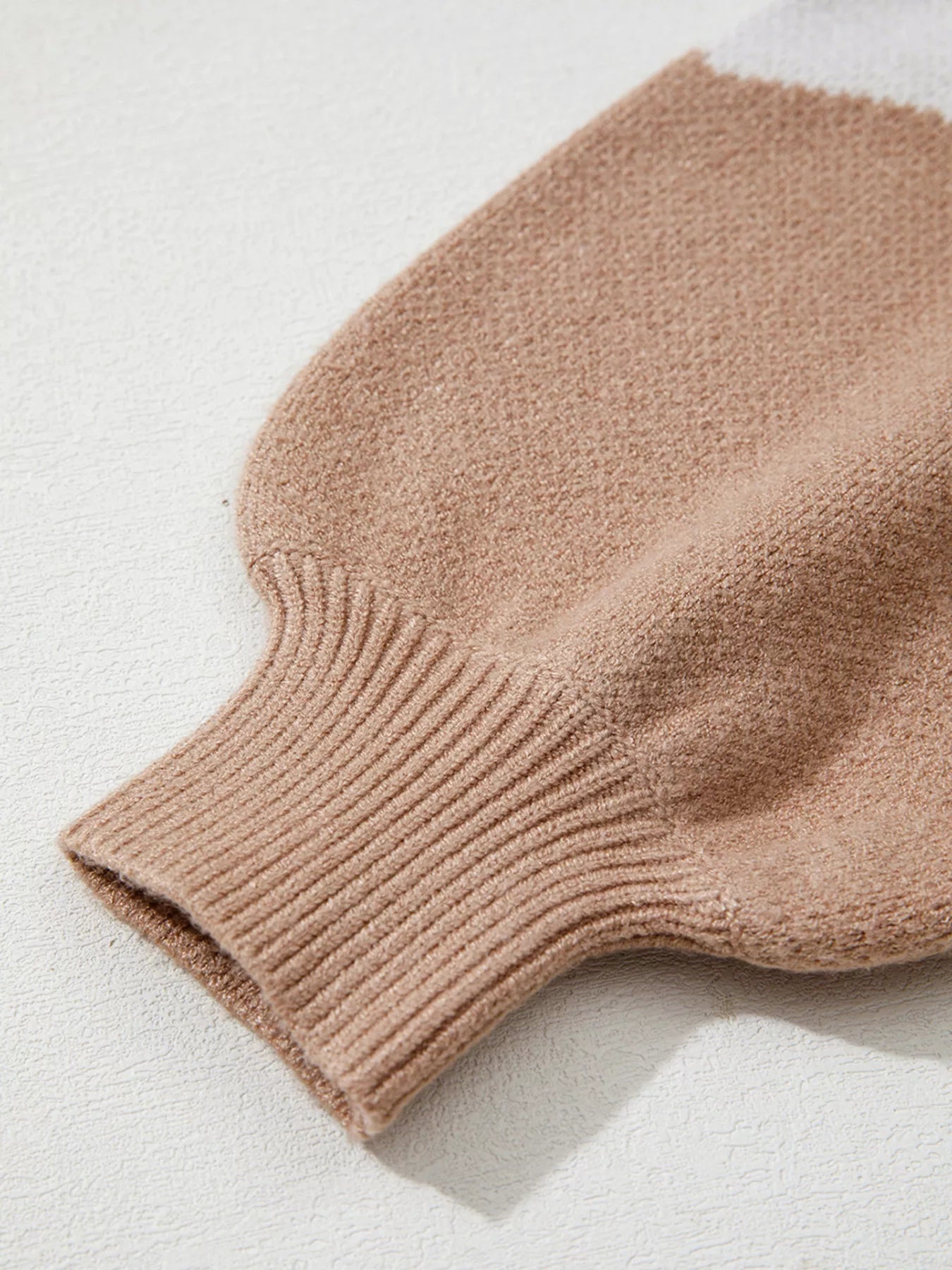 Leopard Color Block Knit Round Neck Baggy Sweater - Crowned Energy CO.