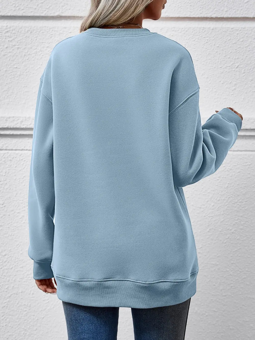 Leopard Lip Graphic Round Neck Sweatshirt - Crowned Energy CO.