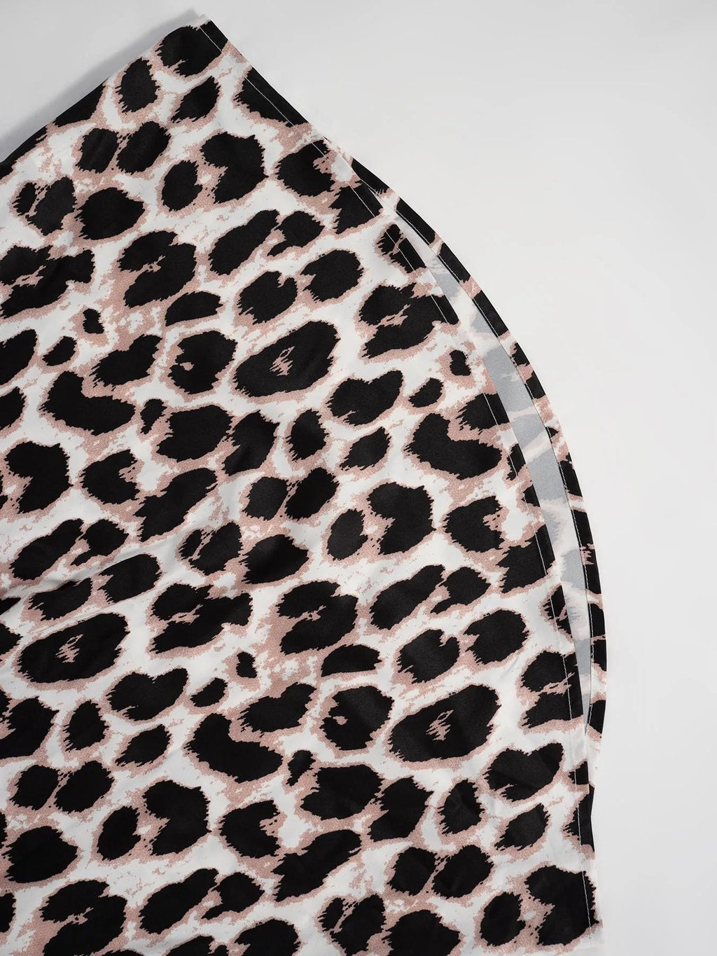 Crowned Energy CO. Apricot / S Trendsi Tops/Blouses & Shirts Leopard Print 3/4 Sleeve Blouse