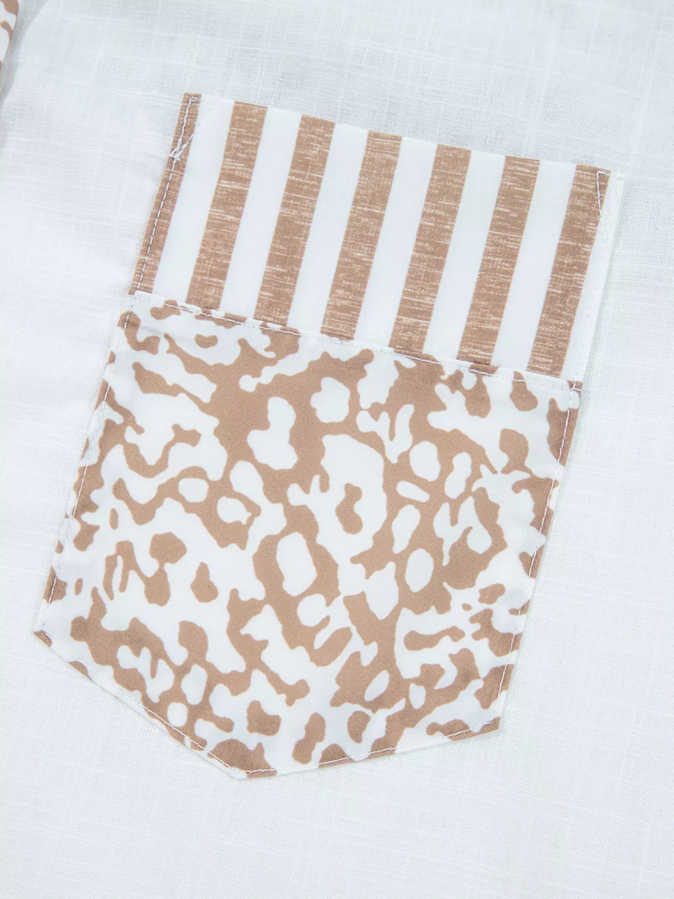 Leopard Striped Western Casual Shirt - Crowned Energy CO.