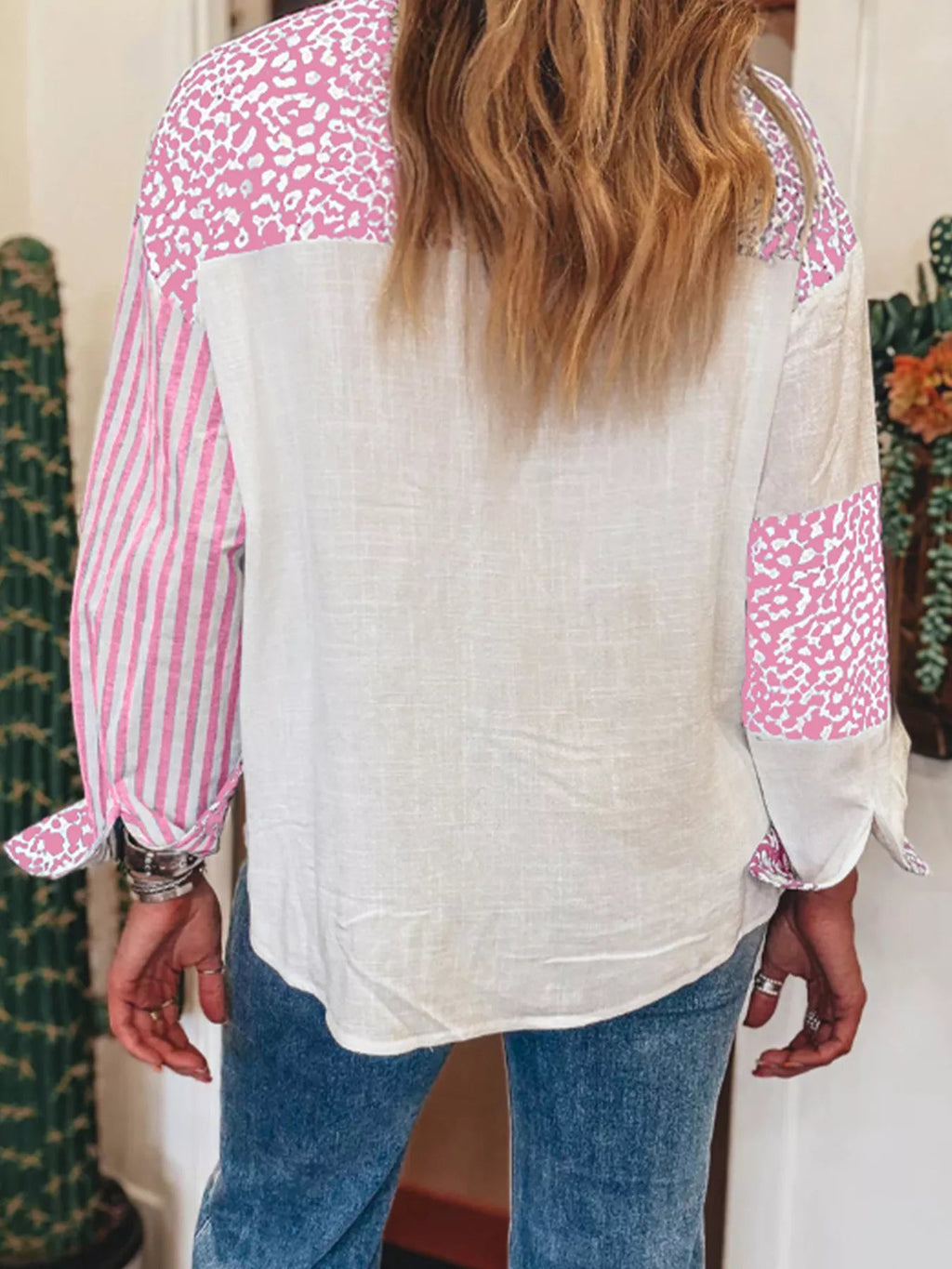 Leopard Striped Western Casual Shirt - Crowned Energy CO.