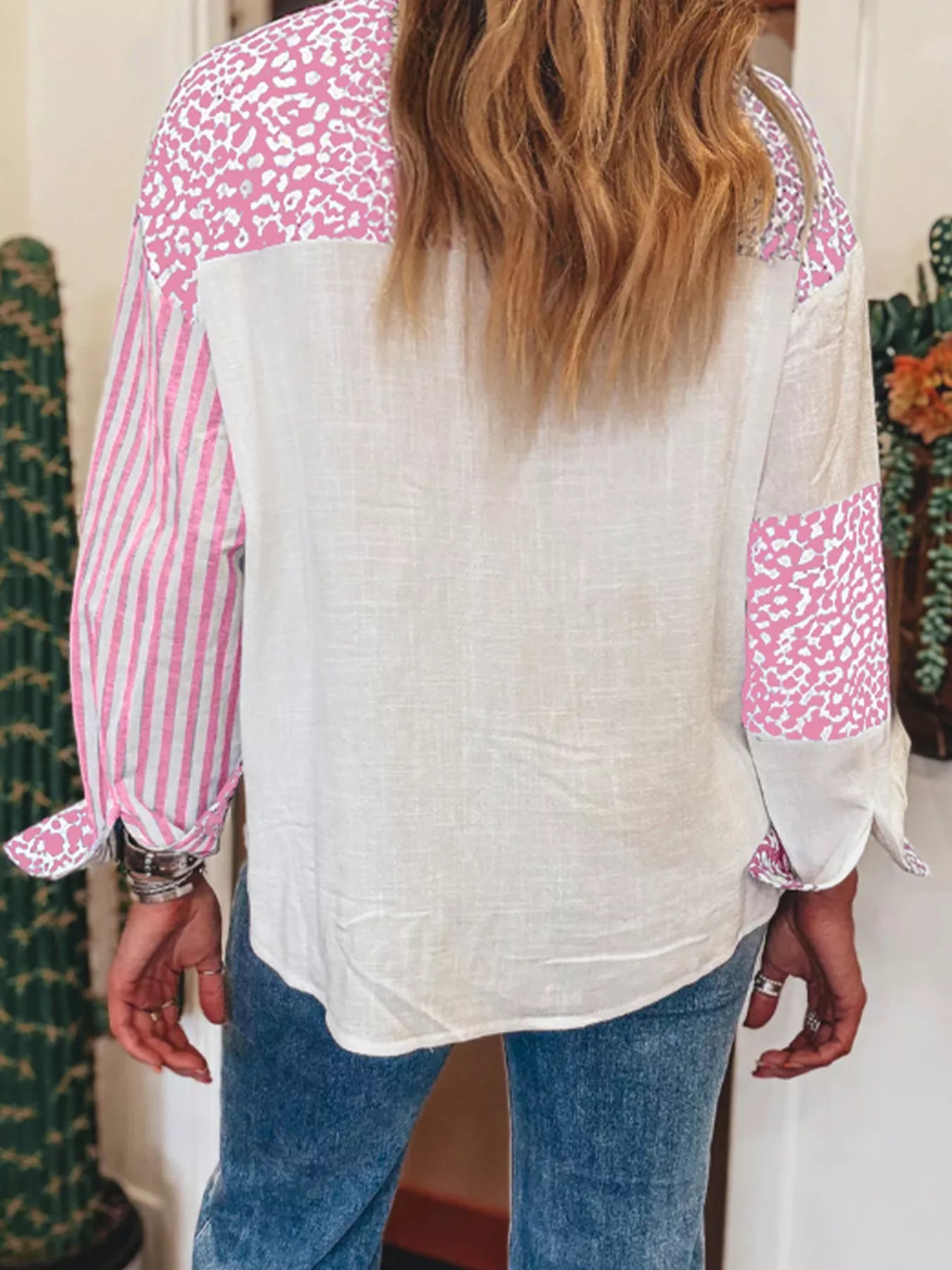 Leopard Striped Western Casual Shirt - Crowned Energy CO.