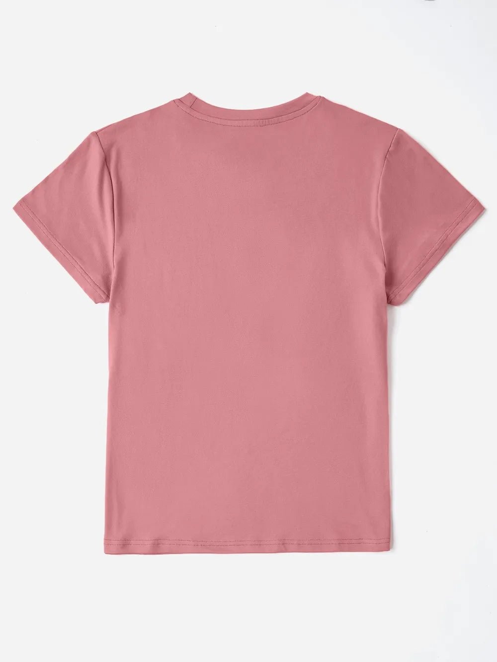 Letter Graphic Round Neck Short Sleeve T-Shirt - Crowned Energy CO.
