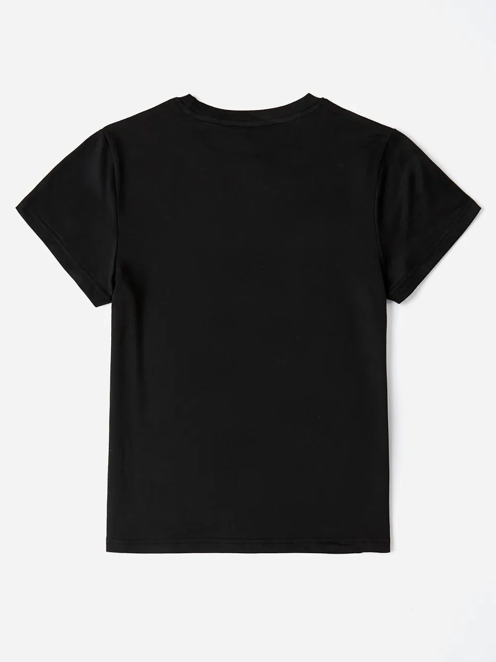 Letter Graphic Round Neck Short Sleeve T-Shirt - Crowned Energy CO.