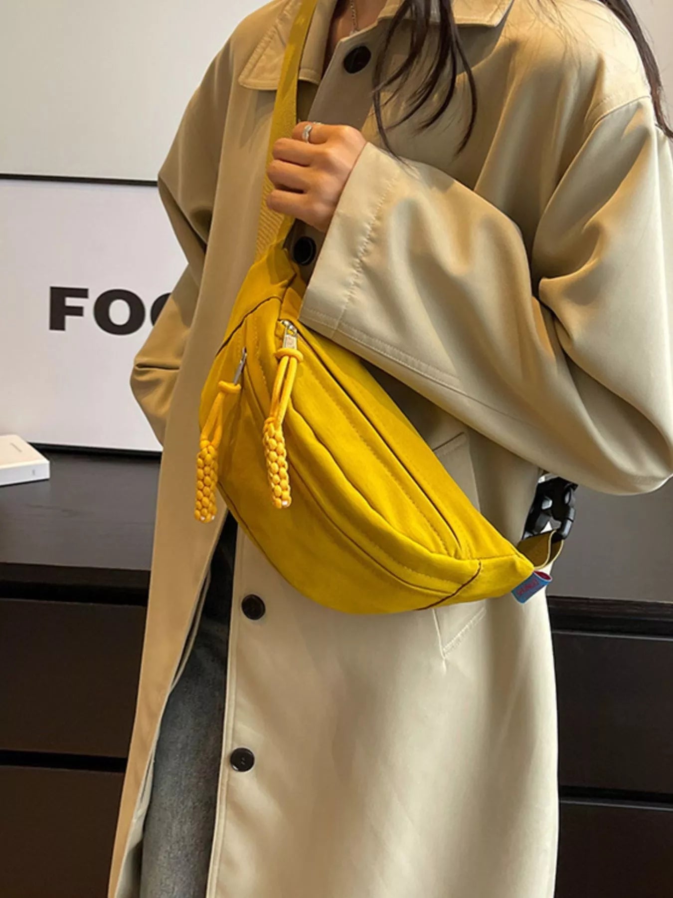 Lightweight Crossbody Bag with Tassel Detail - Crowned Energy CO.