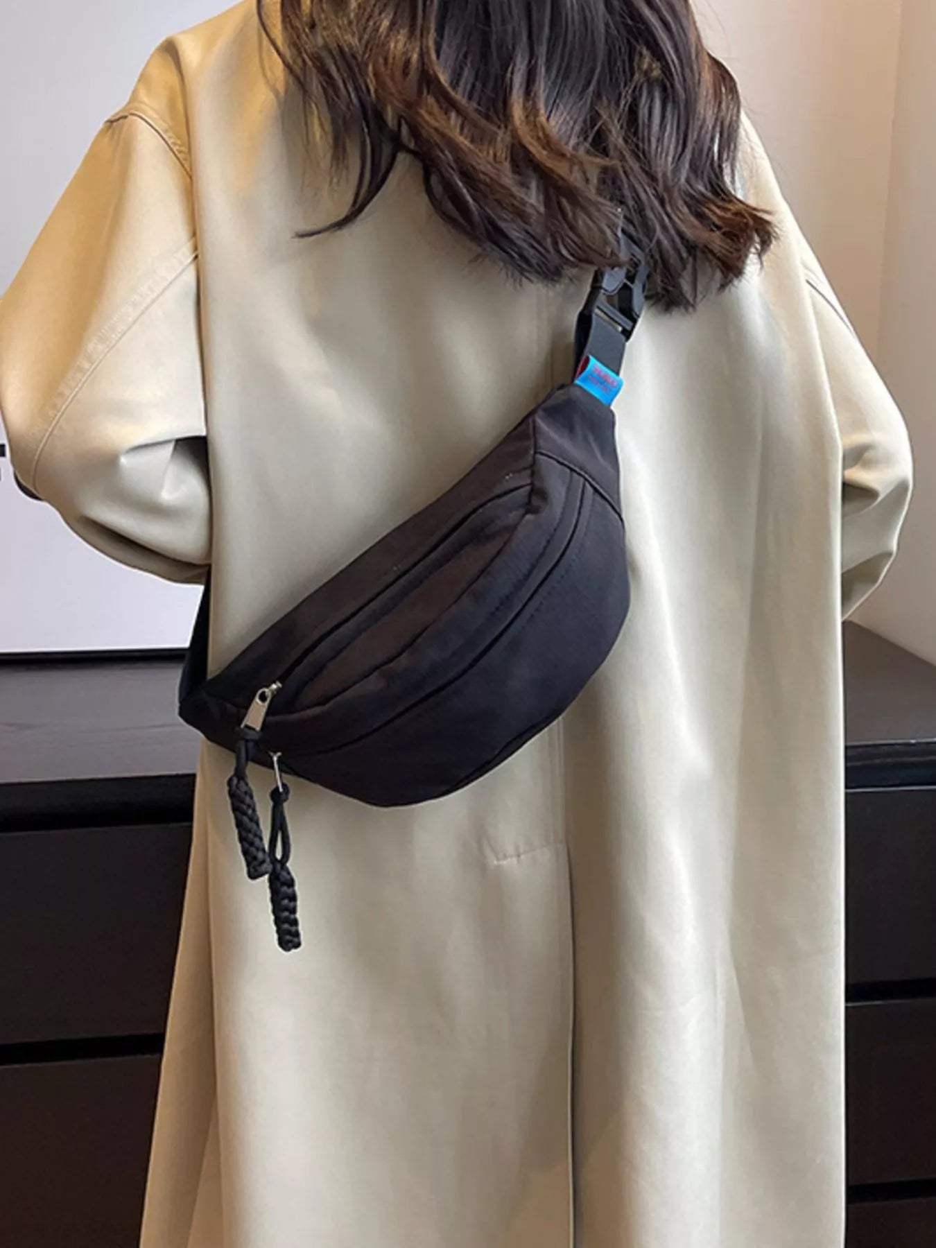 Lightweight Crossbody Bag with Tassel Detail - Crowned Energy CO.