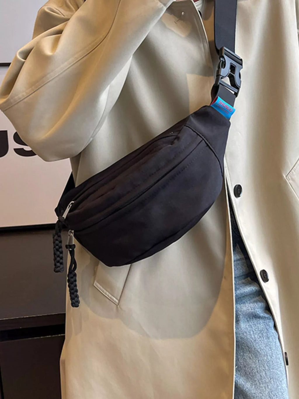 Lightweight Crossbody Bag with Tassel Detail - Crowned Energy CO.