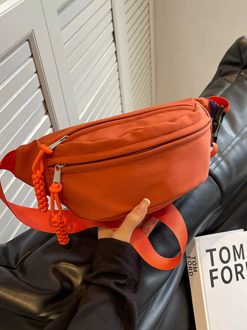 Lightweight Crossbody Bag with Tassel Detail - Crowned Energy CO.