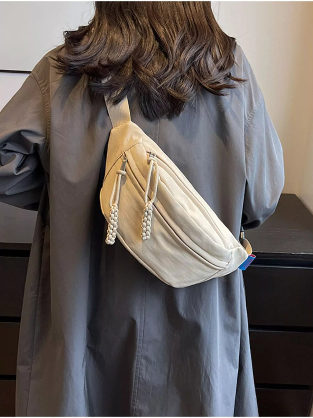Lightweight Crossbody Bag with Tassel Detail - Crowned Energy CO.