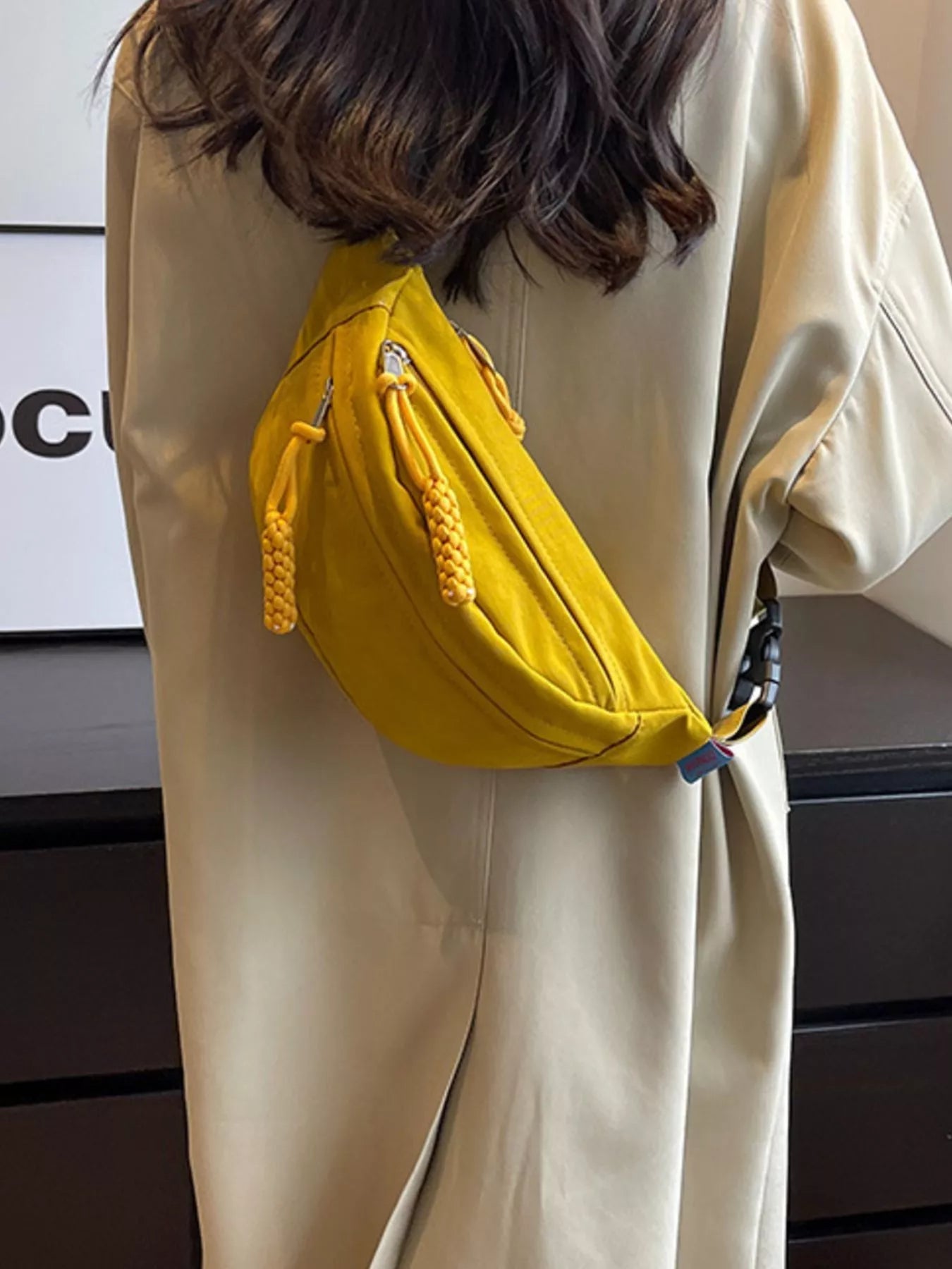 Lightweight Crossbody Bag with Tassel Detail - Crowned Energy CO.