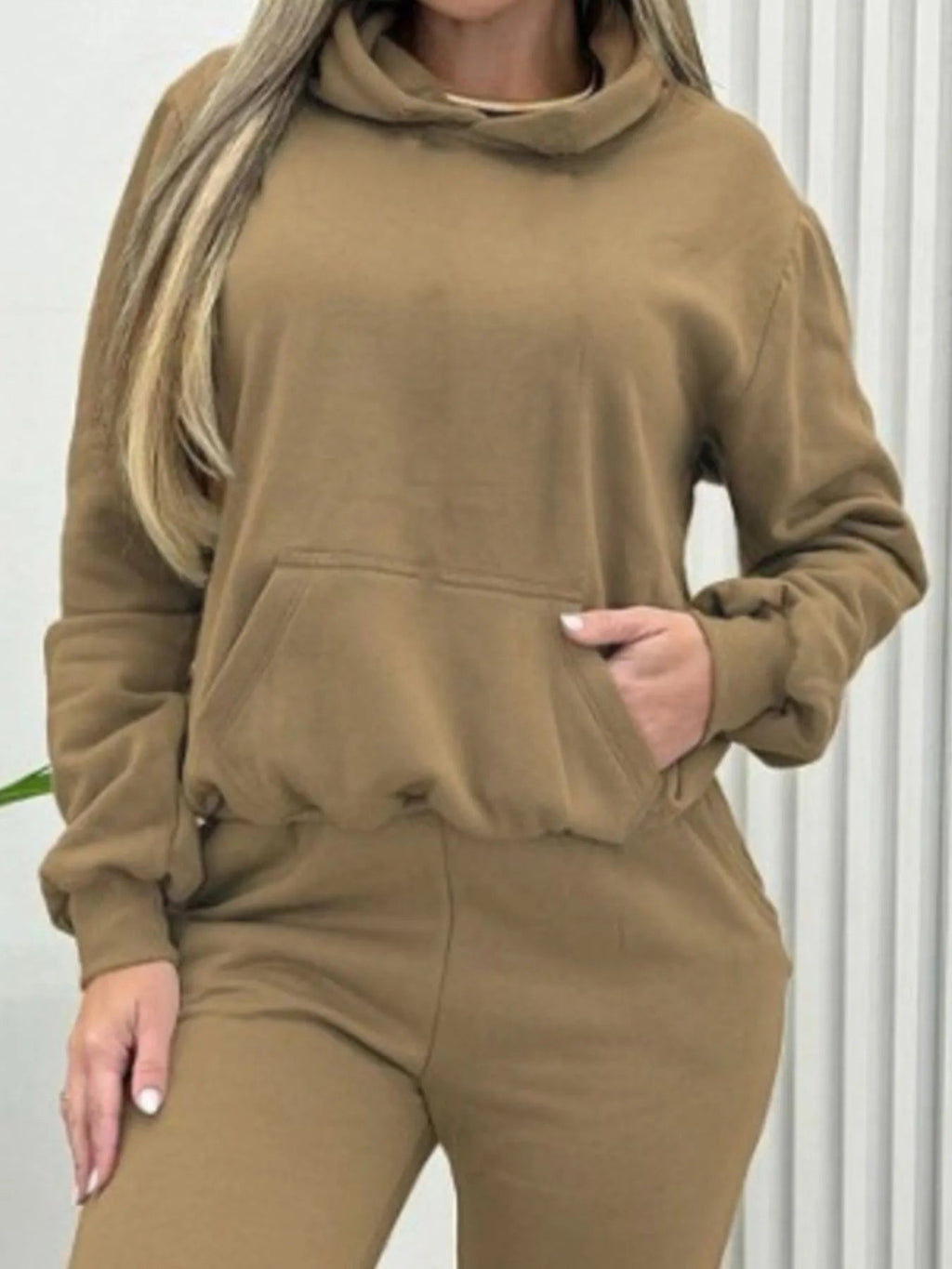 Crowned Energy CO. Pink / S Trendsi OUTFIT SET Long Sleeve Hoodie and Joggers Set