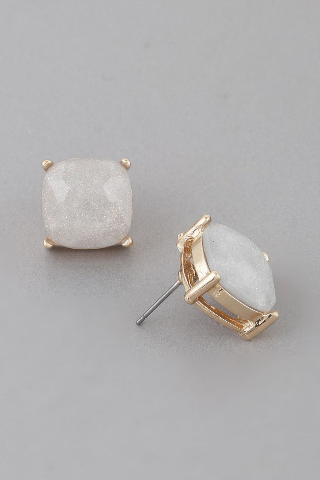 Luxury Square Stud Earrings - Crowned Energy CO.
