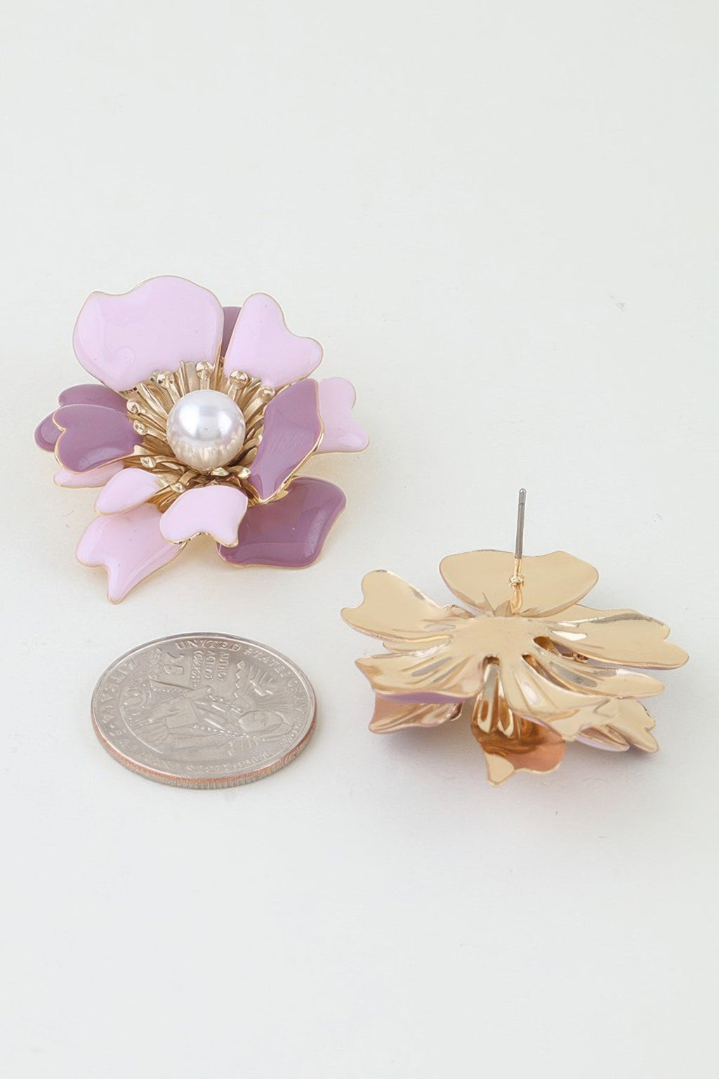 Marble Swirl Blossom Earrings - Crowned Energy CO.