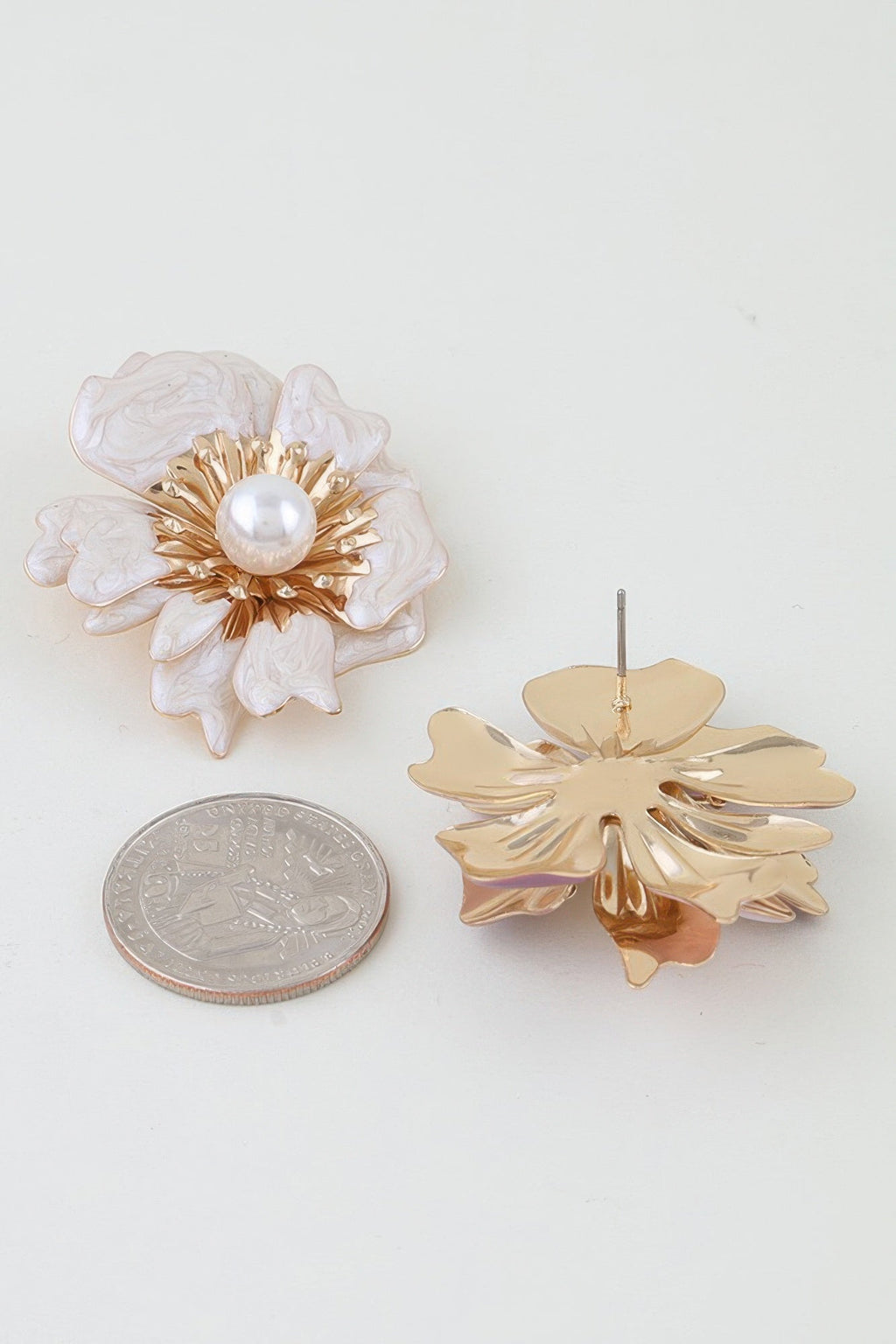 Marble Swirl Blossom Earrings - Crowned Energy CO.